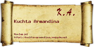 Kuchta Armandina névjegykártya